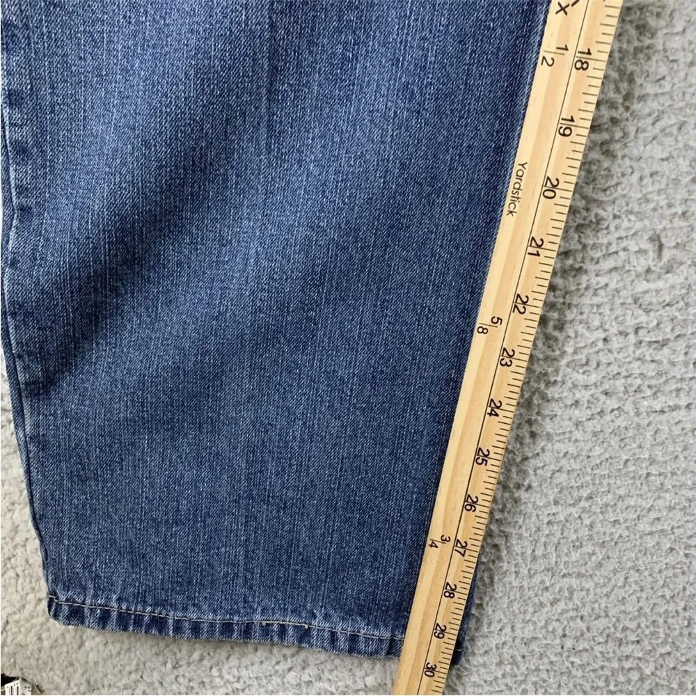 PHAT FARM Jeans Men's Zip Fly Embroidered Cotton Blue Denim 44x32 (Actual 42x30)